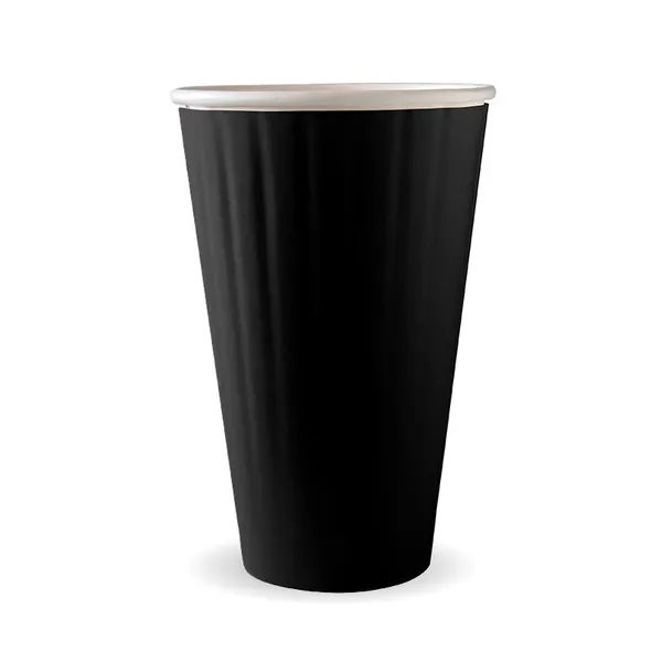16OZ DW CUP Compostable BLACK (90mm) QTY 500