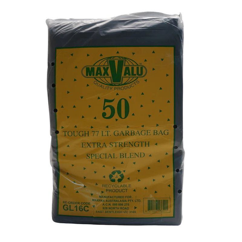 80L  BIN LINER BLACK HEAVY DUTY 250/50
