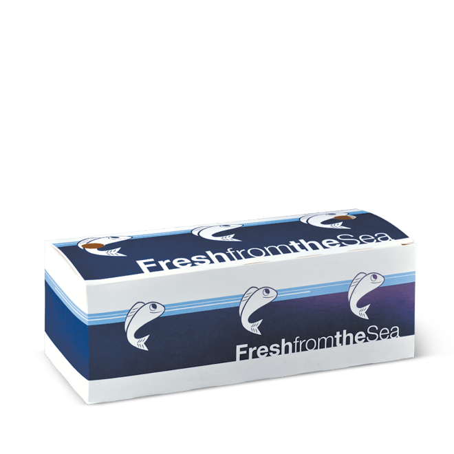 FISH&CHIPS BOX MEDIUM ''Fresh from the sea'' QTY 400/50