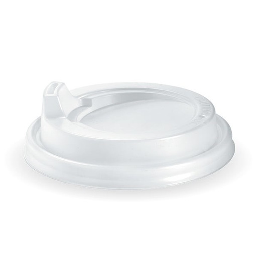 LID COMPOSTABLE WHITE HOT CUP (90mm) QTY 1000/50